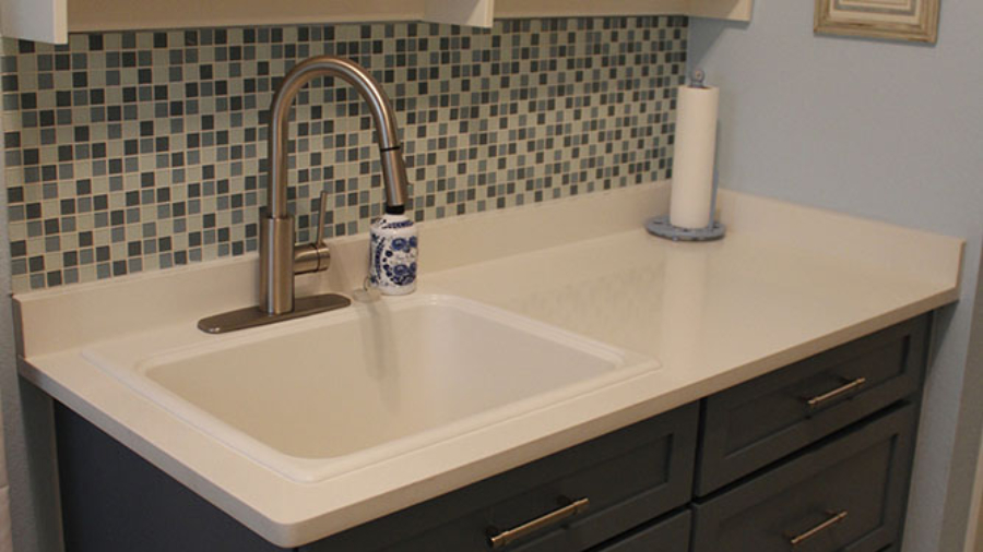 Laurie blue cabinets